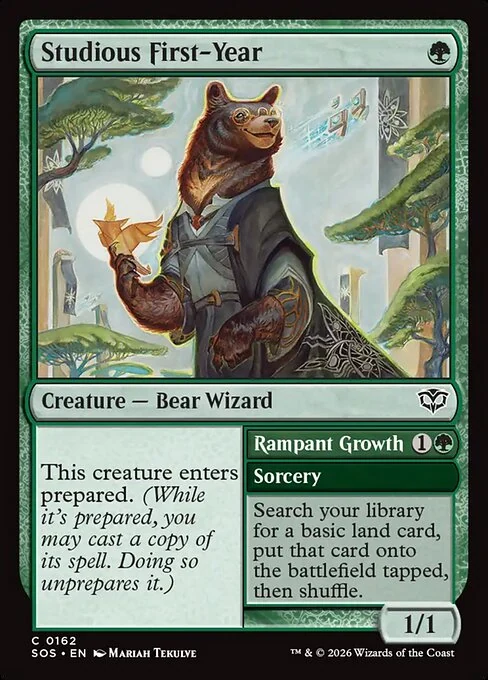 Studious First-Year // Rampant Growth — SOS 162